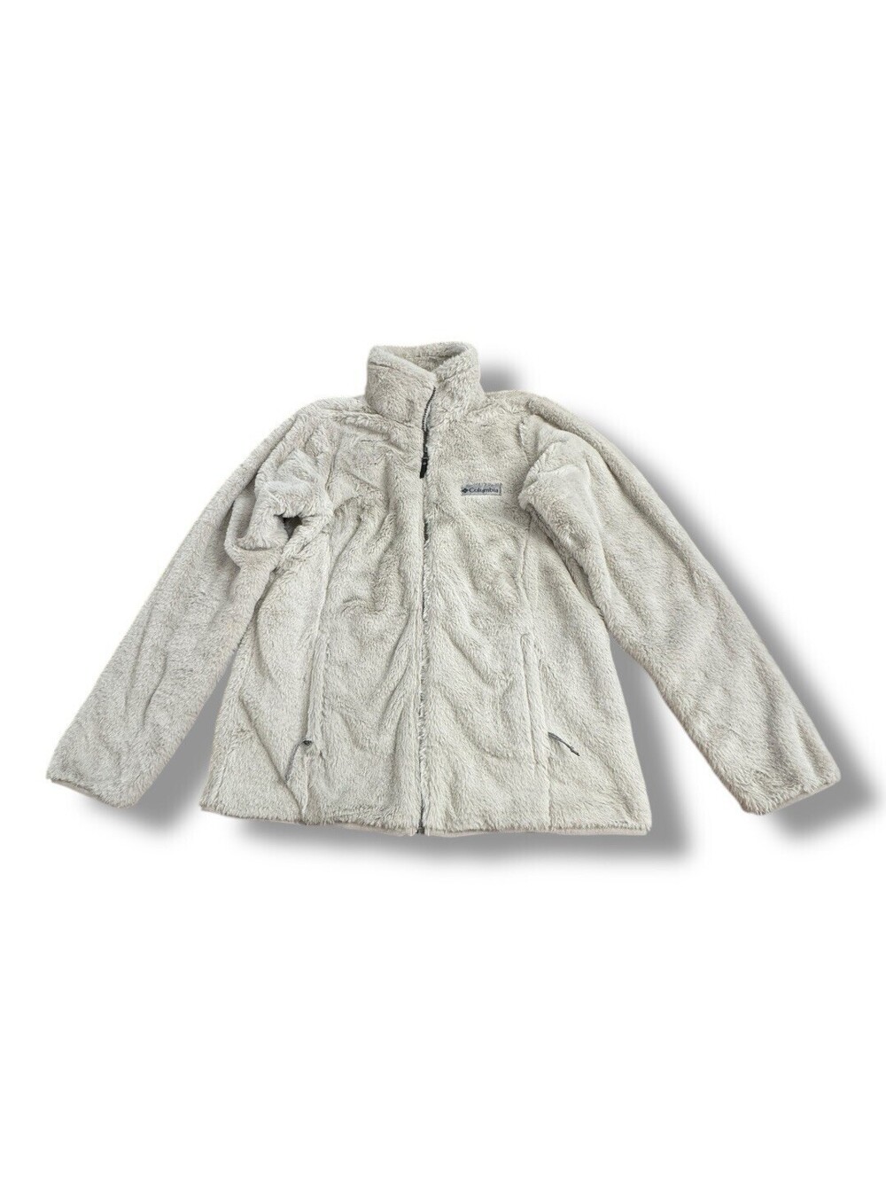Columbia Fleece Jacket Grey Pile Soft Sherpa Full Zip Sportswear Women’s Size S